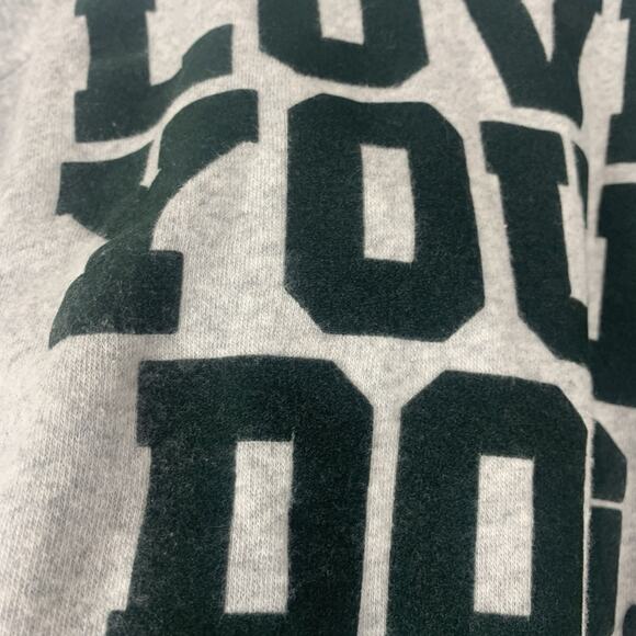 Chaser Sweatshirt Womens Small Love Your‎ Dog Crewneck Gray Raglan Ladies S - Picture 3 of 7